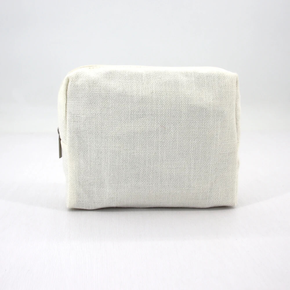 Custom Color Beautiful Canvas Cotton Make Up Bags Cosmetic Pouch Bag With Zipper