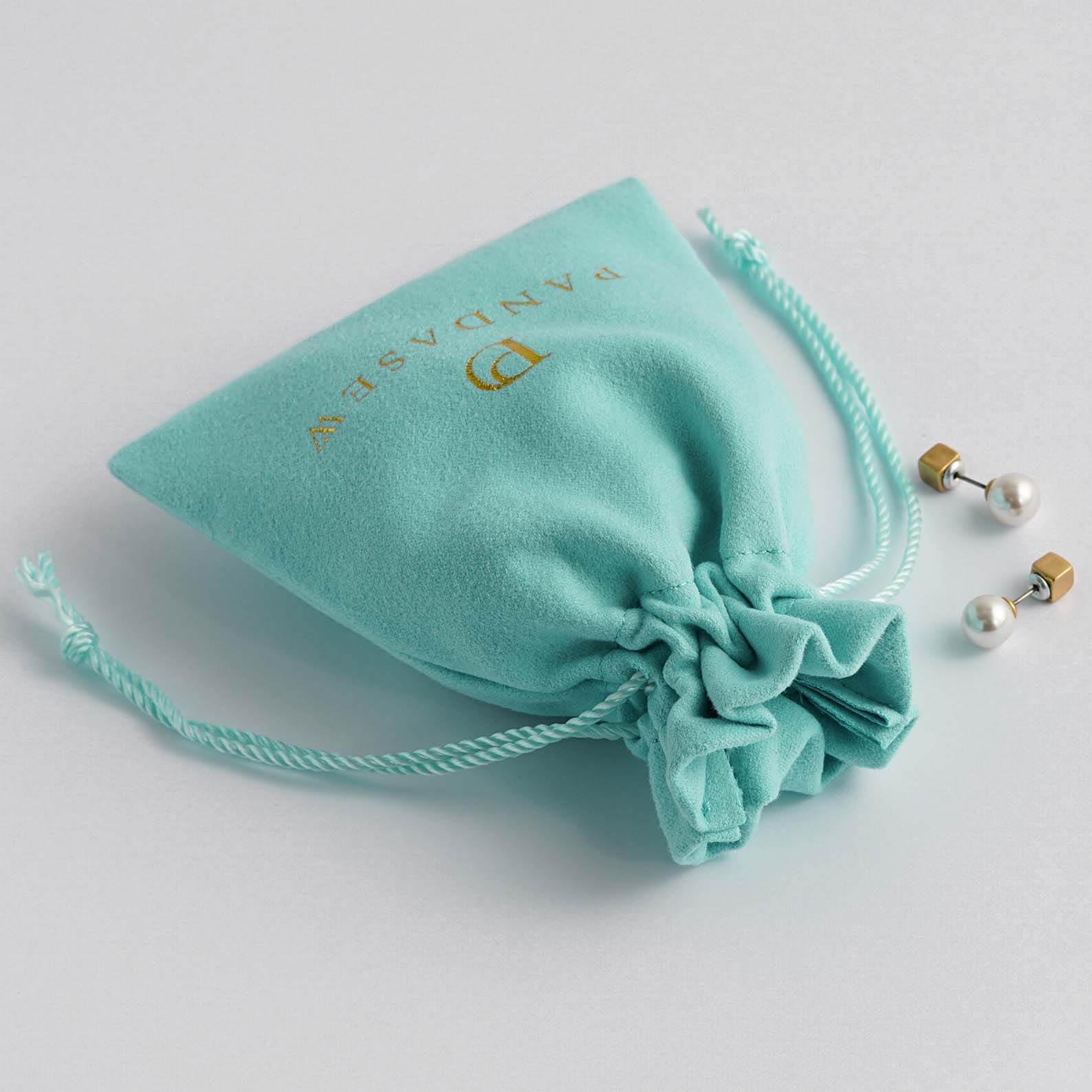 Custom Logo Printing Velvet Jewelry Packaging Pouch Bag For Earring Necklace Bracelet Mini Velvet Christmas Gift Drawstring Bag