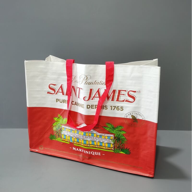 Custom Handled Colorful Printing Eco Friendly Recycle Reusable PP Laminated Woven Tote Shopping Bags