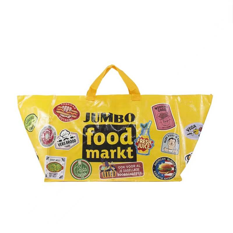 High Quality Laminated PP Woven Bag Customized Printing Logo with Handle Reusable Shopping Eco Bag