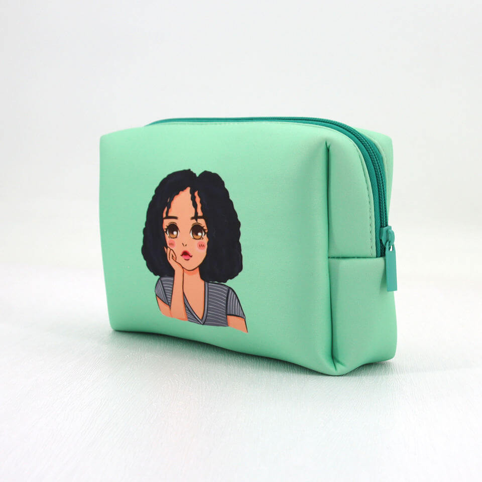Custom Waterproof Zipper Neoprene Makeup Pouch Bag make up pouches wholesale