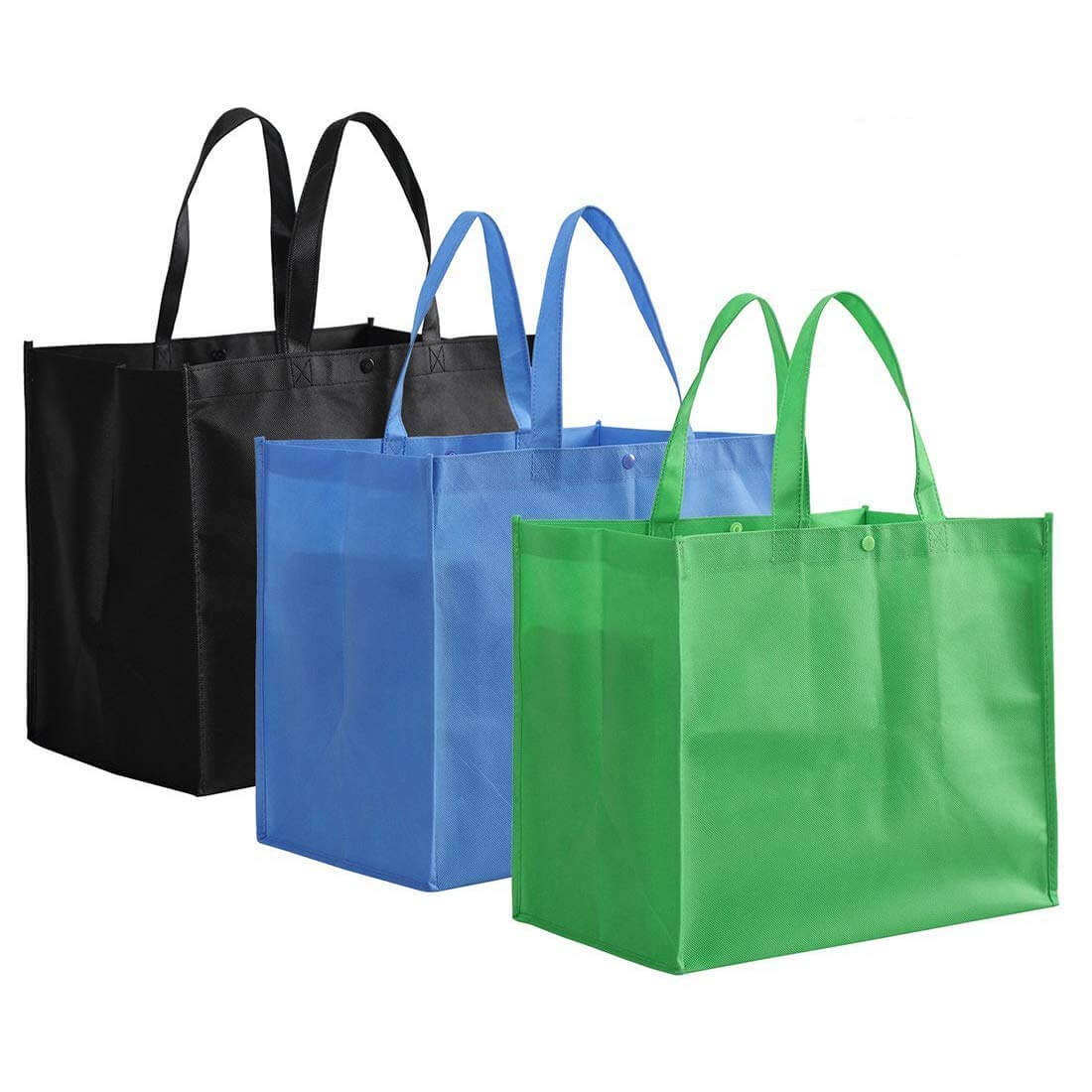 Wholesale Customized Logo Designer Strong Handles Nonwoven Eco Shopping Grocery Bag Reusable
