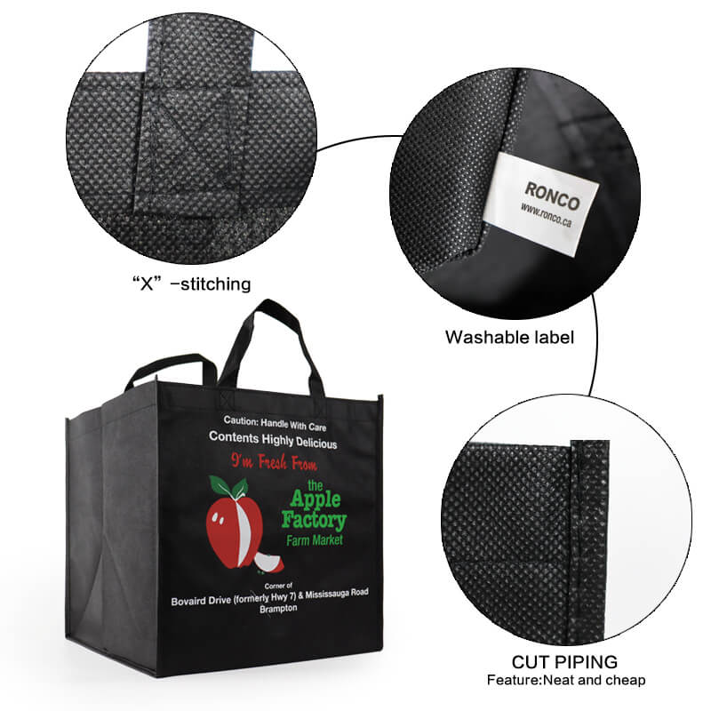 Custom Logo print promotional non woven recyclable Shopping bag Non woven Shop bag with Custom Logo