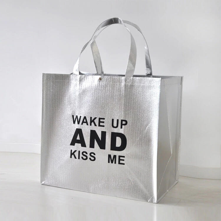 Customised Promotional Recyclable Polypropylene PP Laminated Tote Shopping Carry Non Woven Fabric Bag