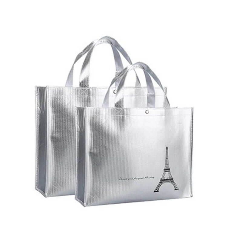 Customised Promotional Recyclable Polypropylene PP Laminated Tote Shopping Carry Non Woven Fabric Bag