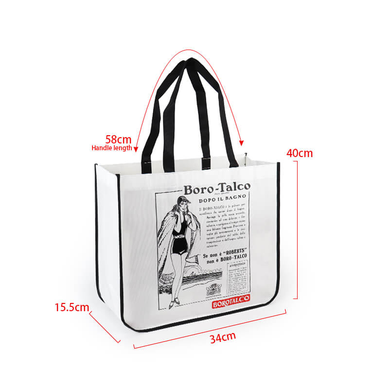 Logo Custom Bag Grocery Wholesale Tote Promotional Shopping Bag Reusable Print Laminated PP polypropylene Non Woven Bag