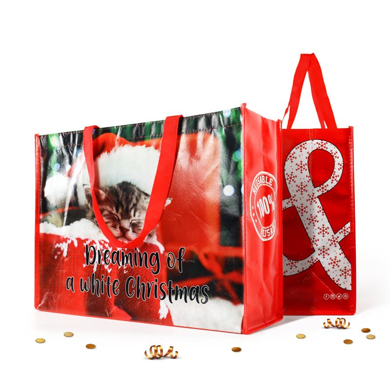 Promotional packaging Reusable Eco-friendly polypropylene laminated non woven bag shopping tote bag