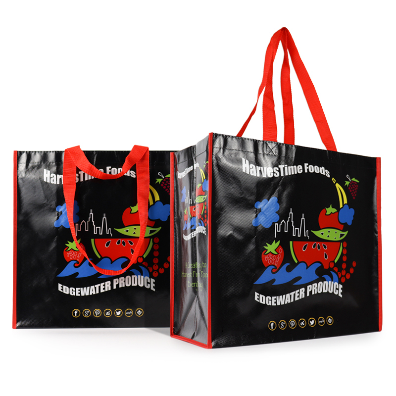 Wholesale Custom Printed Eco Friendly Recycle Reusable Grocery PP Laminated Non Woven Fabric Tote Shopping Bags