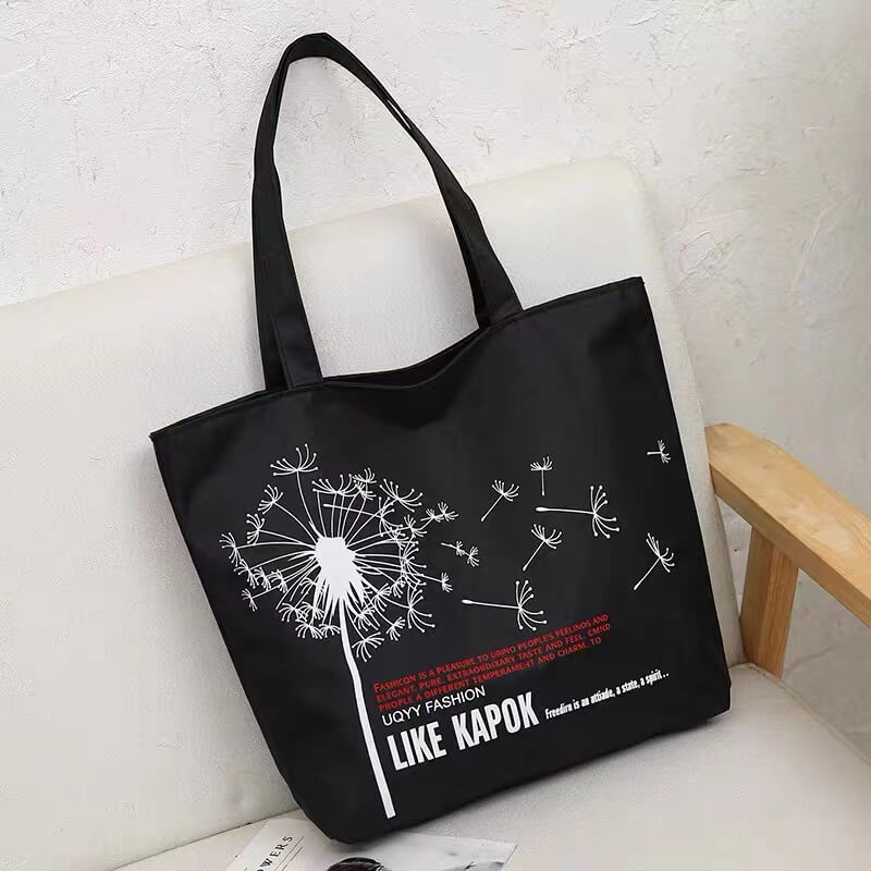 Custom logo print wholesale zipper 600D Oxford cloth high quality shopping tote bag