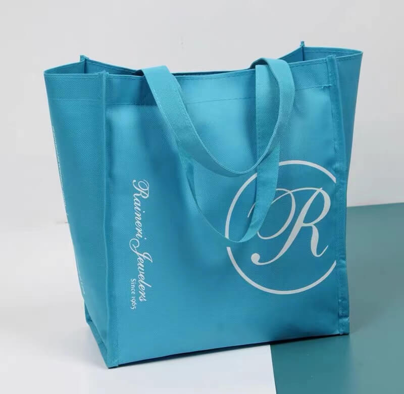 Custom Reusable Package Portable Printed Your Own Brand Logo Promotional Women Shopping Nylon Tote Bags