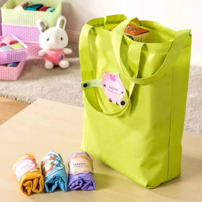 Customized Eco-Friendly Folding Shopping Bag Storage Supermarket Shopping Bag Large Oxford Cloth Tote Bag