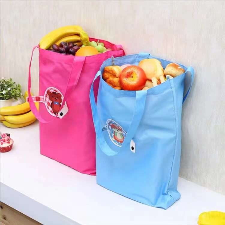 Customized Eco-Friendly Folding Shopping Bag Storage Supermarket Shopping Bag Large Oxford Cloth Tote Bag