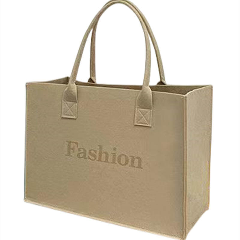 New Fashion Wholesale Eco Friendly Custom Logo Large Capacity Colorful Felt Shopping Tote Bags