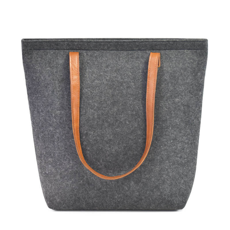 High Quality Foldable Women Shopping Basket Bag Reusable Felt Shopping Bags With Tote Handle