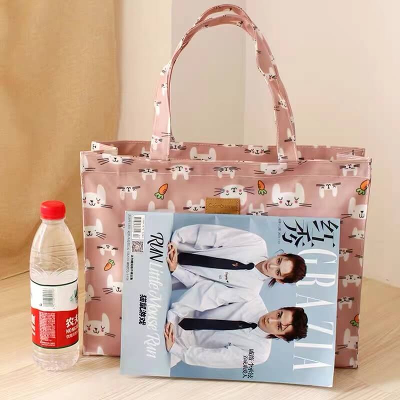 PVC Coated Cotton Medium Reusable Shopping Bag