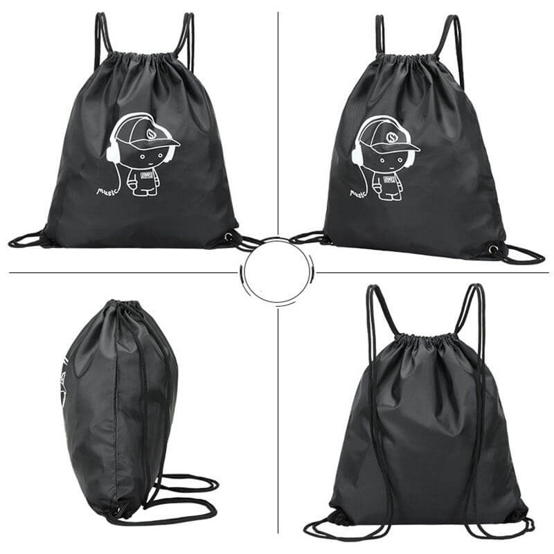 Custom Logo Printed Eco Friendly Easy Carry Small RPET Drawstring Bag