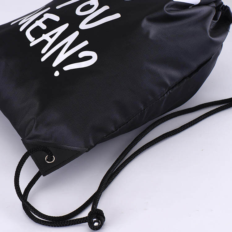 Events Promotion Luminous Custom Logo Drawstring Backpack RPET Recycle Polyester Gym Shopping Bag