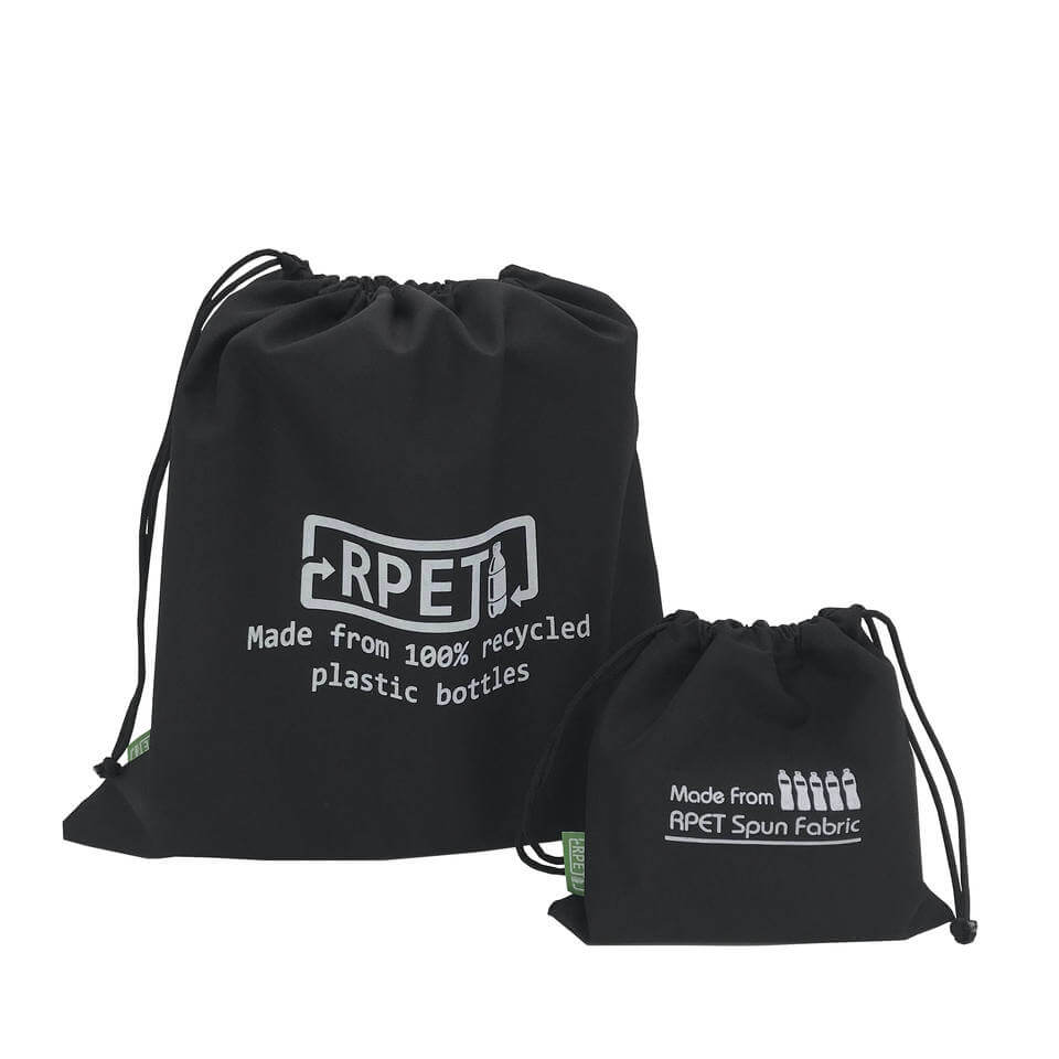Original factory cheap sport gym bag polyester rpet custom logo promotional drawstring bag