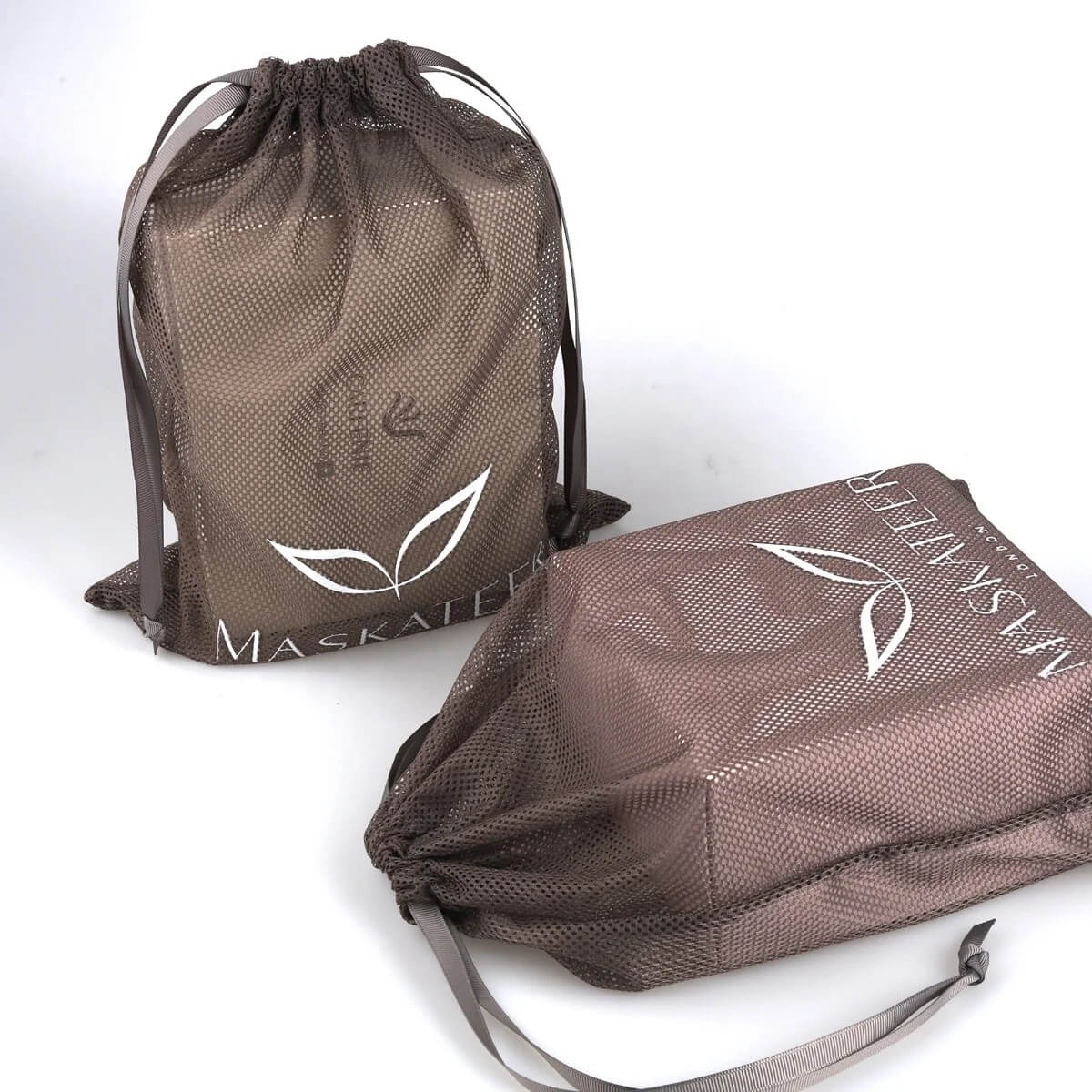 Custom Logo Printed Nylon Mesh Soap Drawstring Pouch Vegetable Mesh Gift Packaging Shopping Bag