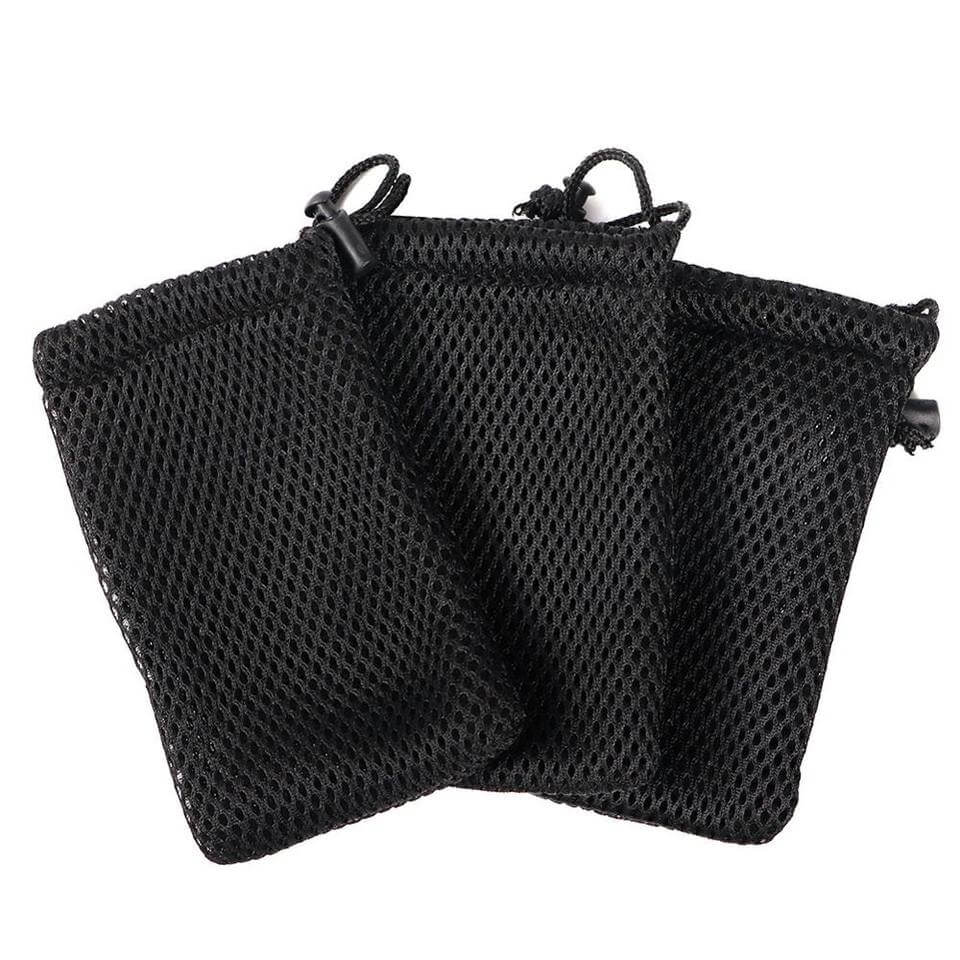 Custom Logo Printed Polyester Mesh Drawstring Bag Transparent Mesh Gift Packaging Bag