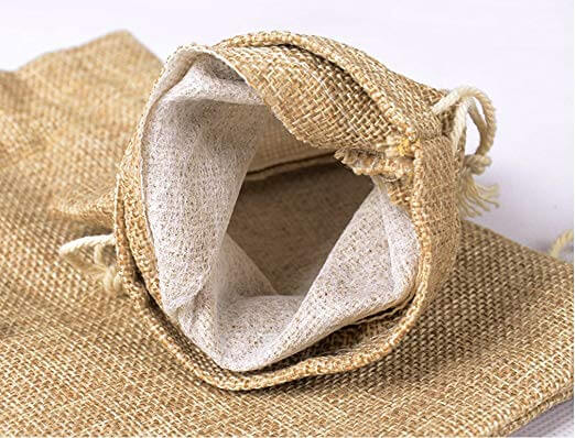 Eco-Friendly Small Natural Jute Drawstring Pouch Jewelry Cheap Reusable Jute Burlap Christmas Gift Bag