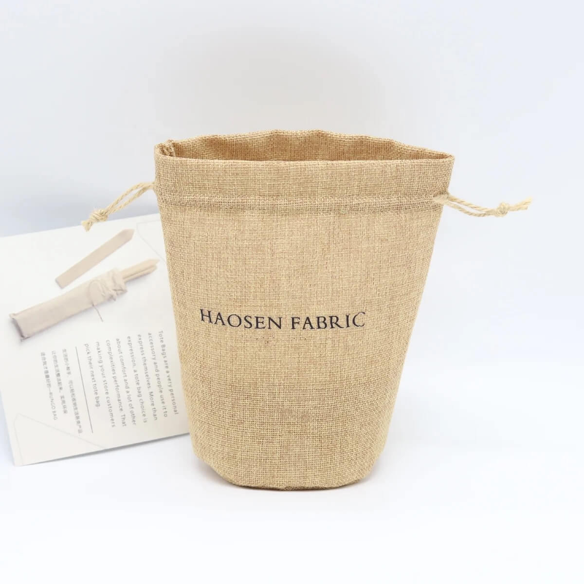 Custom Sized Gift Pouch Bags Packaging Jute Burlap Storage Bags Cotton Linen Drawstring Bags