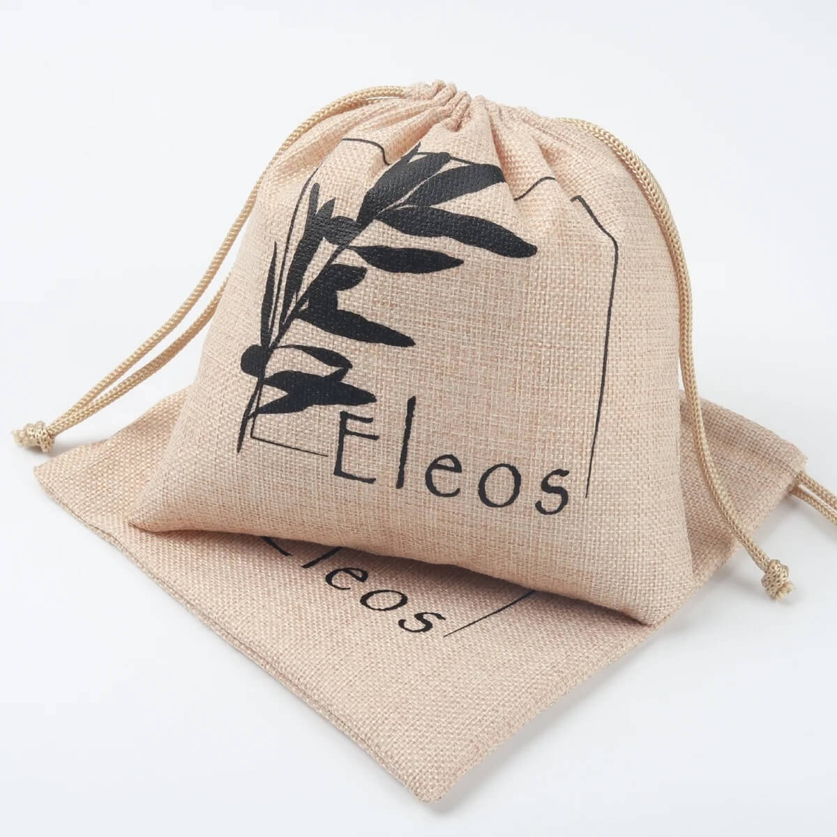 Customized Mini size pouch polyester jute tote drawstring accessory bag