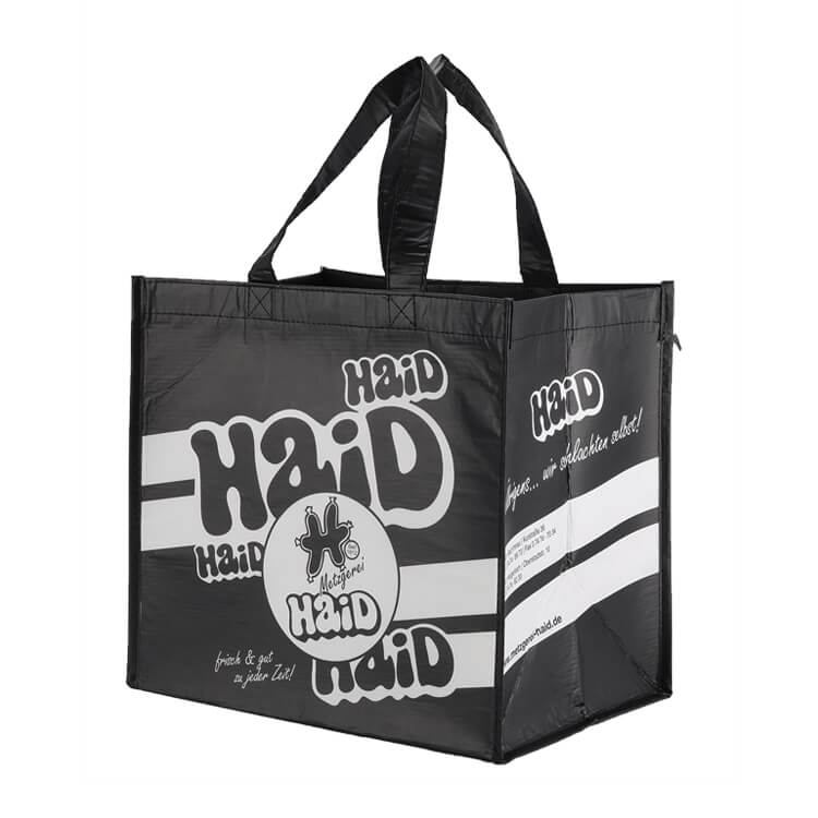 Heavy Duty Reusable Grocery Bag Made from Recycled Plastic Bottles Rpet Eco Friendly Tote Shopper Bag