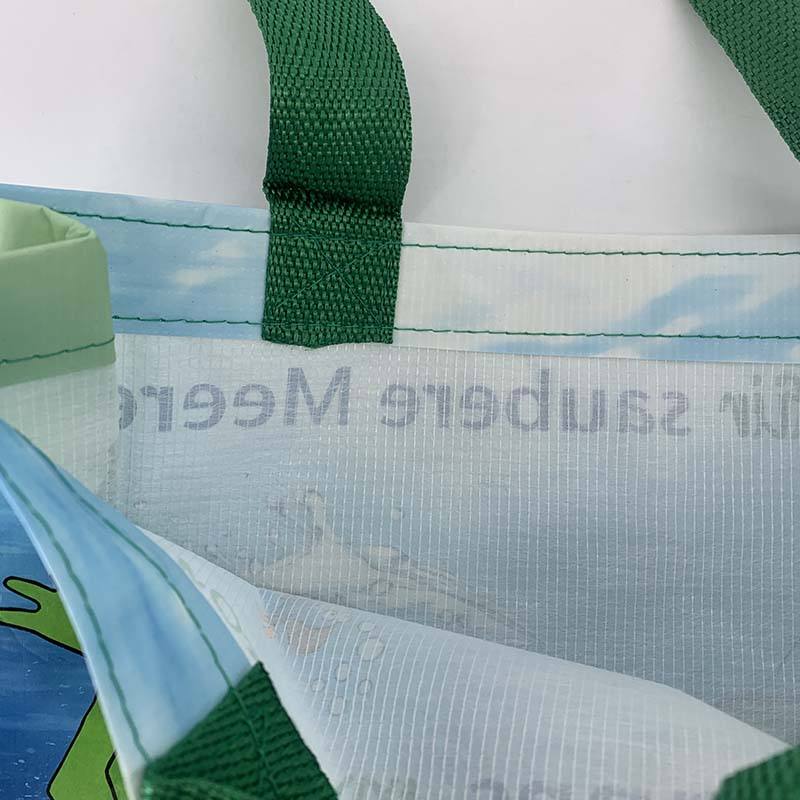 High-capacity Customizable Laminated RPET PP Non-Woven Reusable Shopping Bag Made from Recycled Plastic Bottles