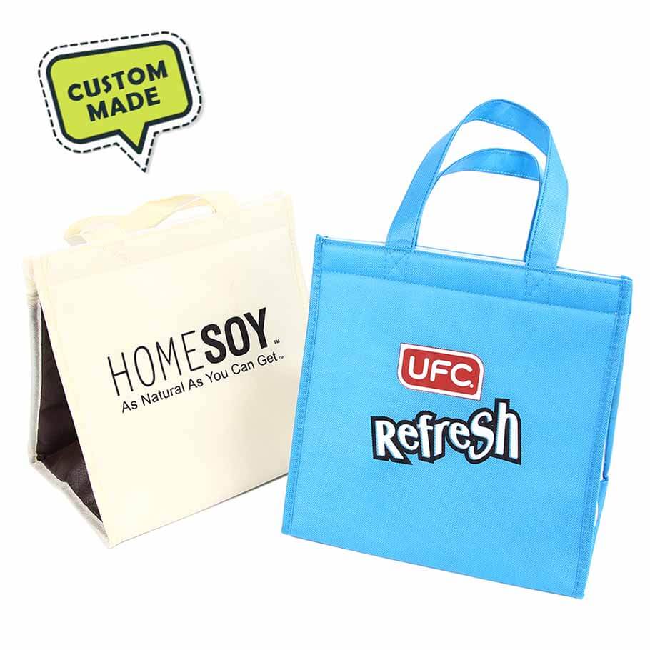 Custom Logo Promotional Reusable Thermal Insulation Bag Wholesale Non Woven Insulated Lunch Cooler Bag For Food