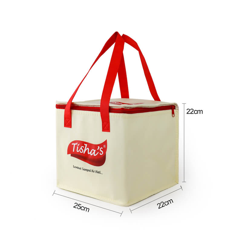 Food delivery bag for bike motorcycle bicycle insulated custom cooler shoulder box logo reusable non woven grocery lunch bag