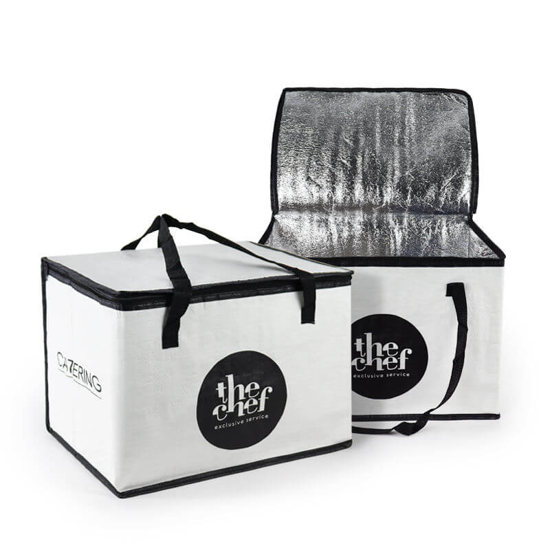 pp woven waterproof lunch thermal bag insulated cooler