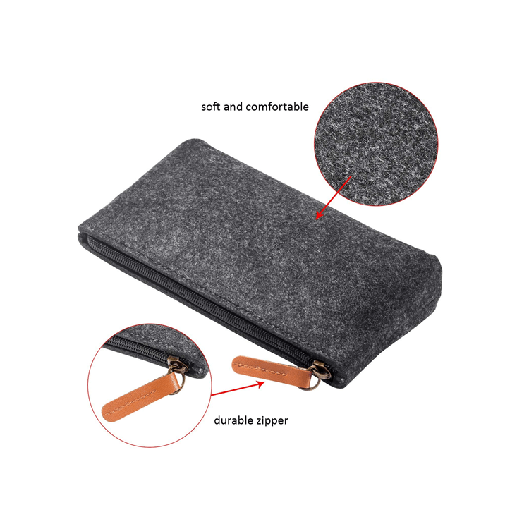 new arrivals women makeup accessories multipurpose custom light gray pencil travel portable cosmetic bag travel make up pouch