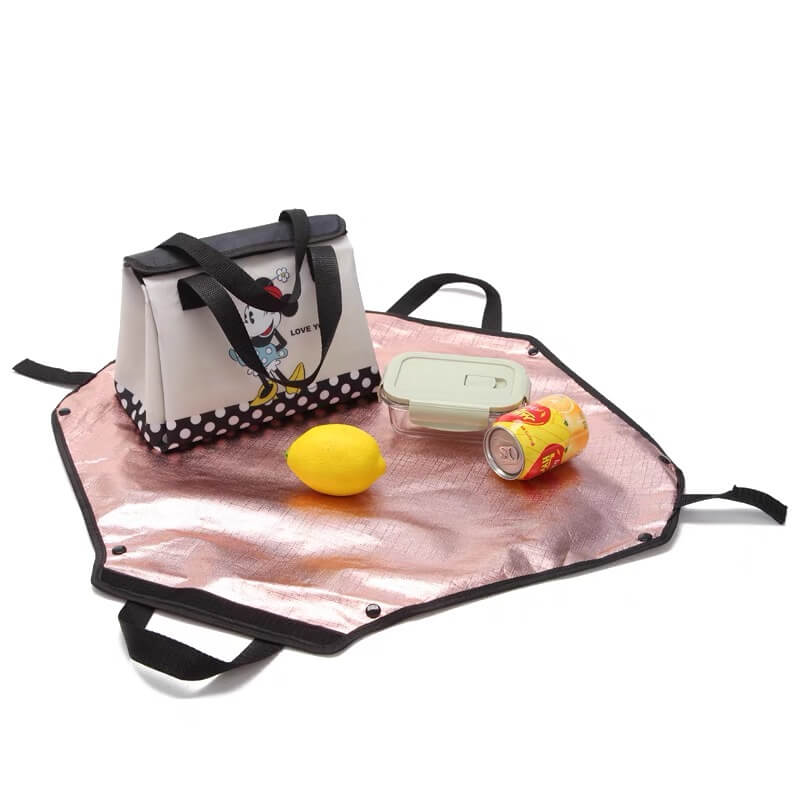 Customized waterproof portable foldable insulated picnic mat food delivery box cooler thermal lunch bag box