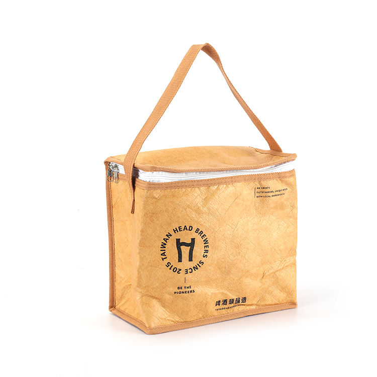 Custom Logo Printed Waterproof Washable Durable Dupont Paper Tyvek Lunch Cooler Bag To Keep Food Warmer