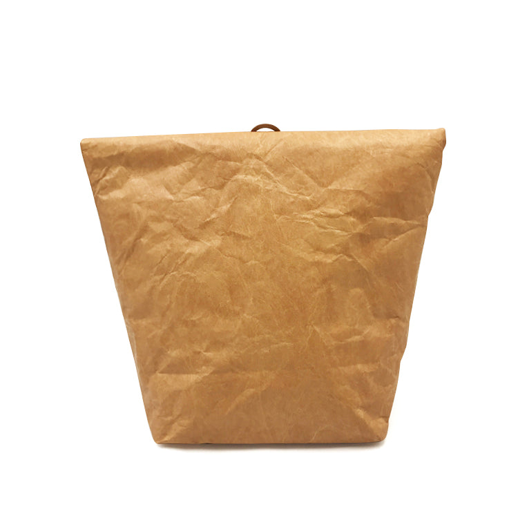 Brown tyvek kraft paper insulated aluminum foil lunch box bag with custom logo