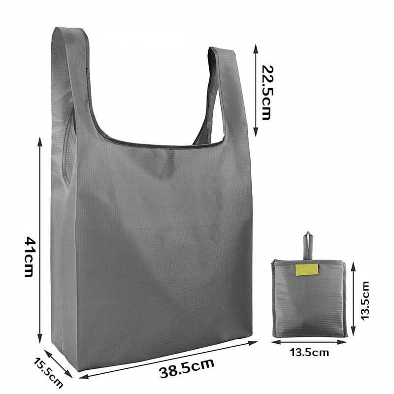 Custom Logo Grocery Eco-friendly Pouch Foldable Ripstop Carry Nylon Bags Reusable Folding Polyester Shopping Bag