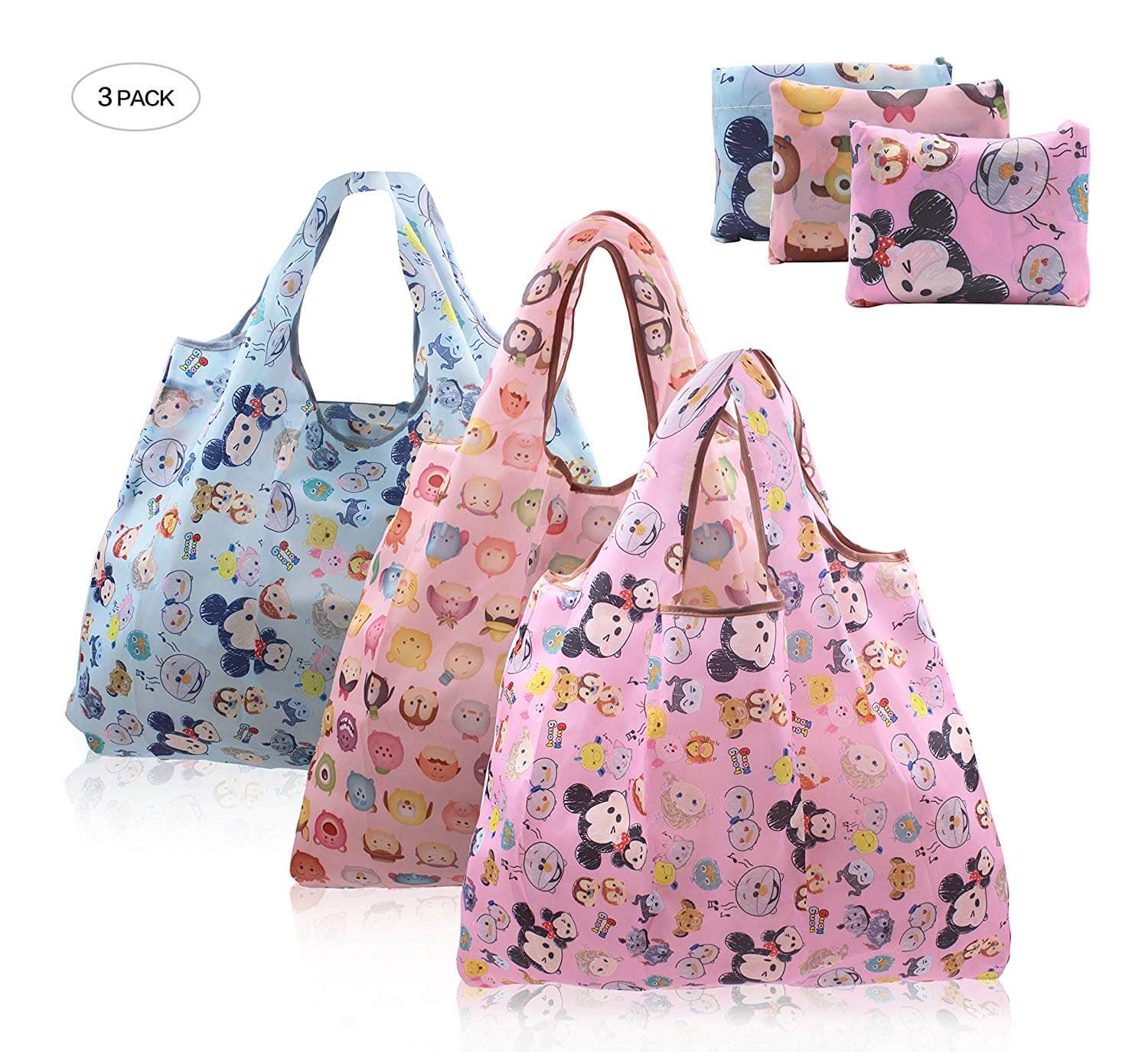 190T folding tote grocery Pouch RPET polyester t shirt foldable shopping bag with Logo Printing for supermarket